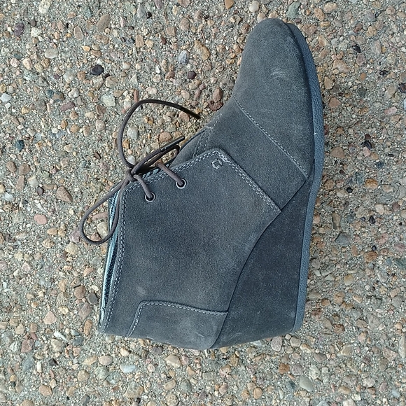Toms desert wedge Castle Rock gray suede ankle boots women's 9 - Picture 5 of 9
